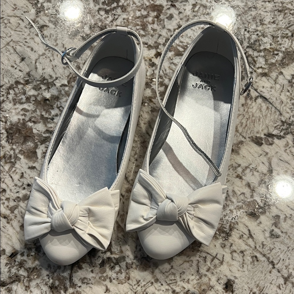 Janie and Jack White Bow Dress Shoes